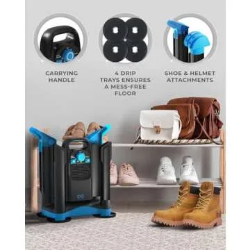 Upgraded Boot Dryer for Work Boots, Fast Drying in 80 Min, Shoe Dryer and Boot Deodorizer with Heat ...