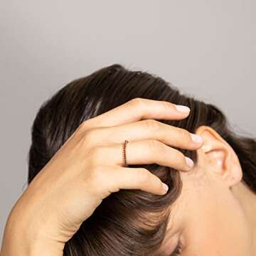 PAVOI 14K Yellow Gold Plated Sterling Silver Stackable Ring Colored CZ Stones | Garnet Eternity Band...