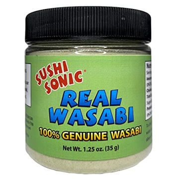Sushi Sonic 100% Real Wasabi Powder, No Fillers, Non-GMO, Vegan, Use Authentic Wasabi Powder for Tra...