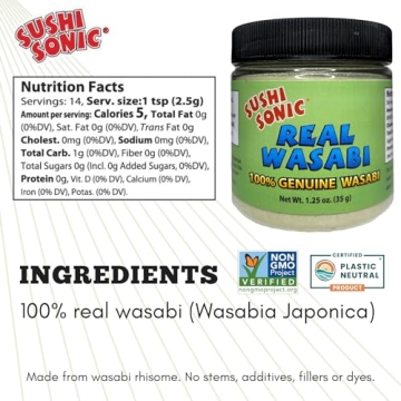 Authentic Sushi Sonic 100% Real Wasabi Powder 1.25 oz