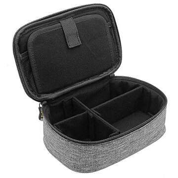 sisma Travel Cords Organizer Electronics Tech Accessories Case Small Carrying Bag for Charging Cables Adapter USB Plugs Power Cords Leads - Grey 1680d Fabrics