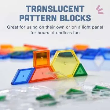 Constructive Playthings Translucent Pattern Blocks for Learning Fun