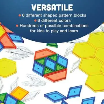 Constructive Playthings Translucent Pattern Blocks for Learning Fun
