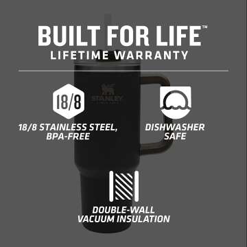 Stanley 40 OZ Adventure Quencher Tumbler - Coal Color