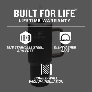 Stanley 40 OZ Adventure Quencher Tumbler - Coal Color