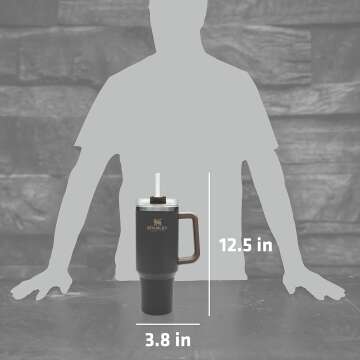 Stanley 40 OZ Adventure Quencher Tumbler - Coal Color