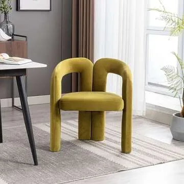 PEIHONGET Accent Barrel Chair Set of 2, Velvet Accent Chairs Dining Chair Modern Arm Chairs wit Roun...