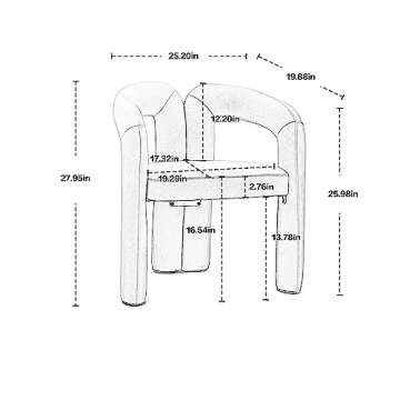 PEIHONGET Accent Barrel Chair Set of 2, Velvet Accent Chairs Dining Chair Modern Arm Chairs wit Round Back Kitchen Armchair for Living Room Bedroom Reception Room Office Dining Room(Olive)