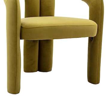 PEIHONGET Accent Barrel Chair Set of 2, Velvet Accent Chairs Dining Chair Modern Arm Chairs wit Round Back Kitchen Armchair for Living Room Bedroom Reception Room Office Dining Room(Olive)