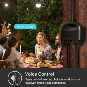 Kasa Smart Outdoor Plug with Dual Outlets and Matter Compatibility