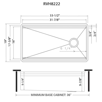 Ruvati Dual Tier Workstation Kitchen Sink - 33 Inch Undermount