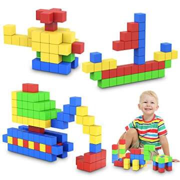 ROMDS Magnetic Blocks 32 Pieces,1 inch Large Magnetic Building Blocks for Ages 3+ Year Old Boys and ...