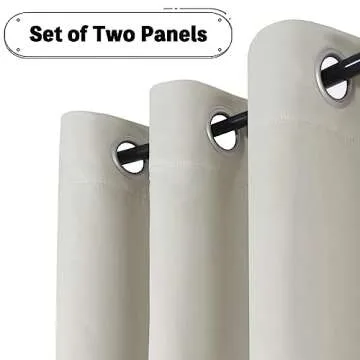 Turquoize Room Darkening Grommet Panels Tripe Woven Textured Soft Curtain Panels Easy Care Solid The...