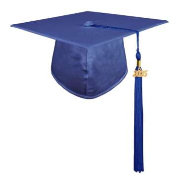 GraduationMall Kindergarten Graduation Cap Gown Stole Package with 2025 Tassel, Certificate Royal Small 27(3'6"-3'8")