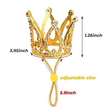 Keymall Mini Crown Set for Small Pets Adjustable Accessories