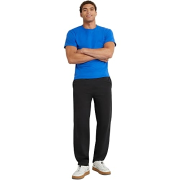 Hanes EcoSmart Open Leg Pants with Pockets - Large
