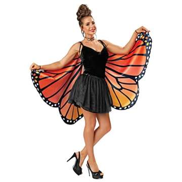 Seasons Adult Monarch Butterfly Cape Wings, One Size