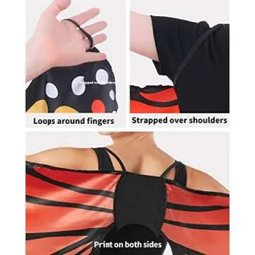 Seasons Adult Monarch Butterfly Cape Wings, One Size