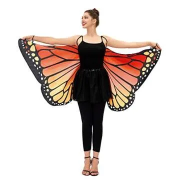 Seasons Adult Monarch Butterfly Cape Wings, One Size