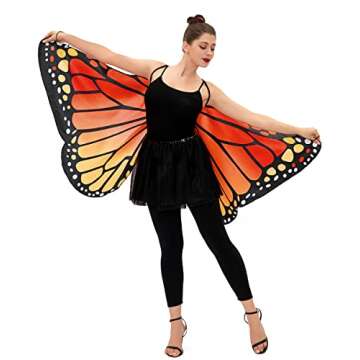 Seasons Adult Monarch Butterfly Cape Wings, One Size