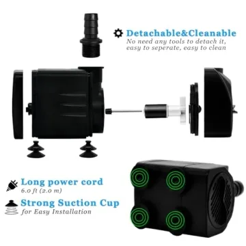 PULACO 400GPH Water Pump for Aquariums & Pond Use