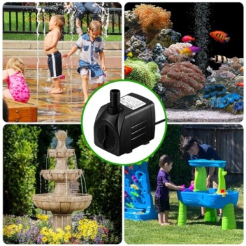 PULACO 400GPH Water Pump for Aquariums & Pond Use