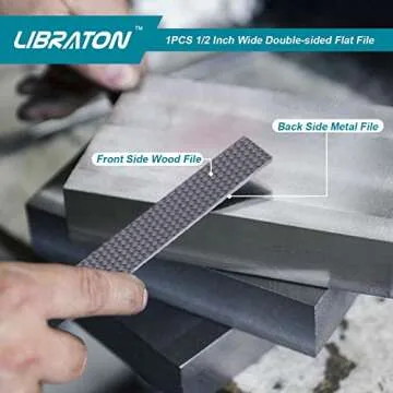 LIBRATON Wood File, Rasp 3PCs, Wood File Set, Wood Rasp, 28PCS Sandpapers, Wood Rasps for Woodworking, Woodworking Files, Round, Half-Round, Flat File Rasp, for Woodworking and Shaping, Sharping Wood