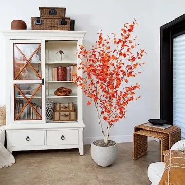 Nearly Natural 6ft Autumn Birch Tree for Home Decor