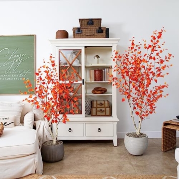 Nearly Natural 6ft Autumn Birch Tree for Home Decor