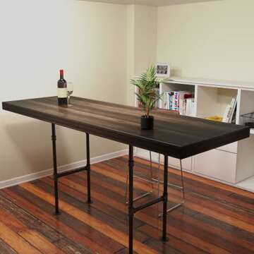 Niubid 10 Pack 3/4 Inches x 16 Inches Black Malleable Steel Nipples Fitting, DIY Steampunk Industrial Vintage Style.