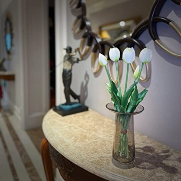 WAKISAKI Real Touch Fake Tulips - 10-Pack Premium Decor