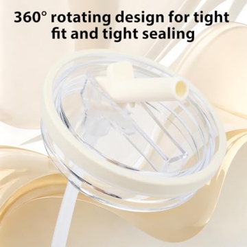 2PCS Spill Proof Tumbler Straw Lid Replacement Set