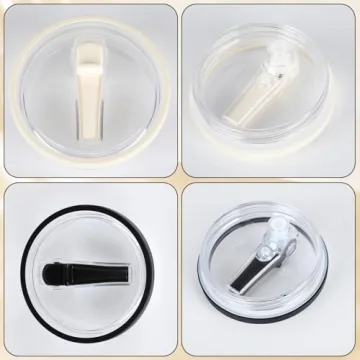 2PCS Spill Proof Tumbler Straw Lid Replacement Set