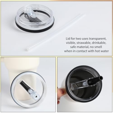 2PCS Spill Proof Tumbler Straw Lid Replacement Set