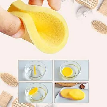 Soft PVA Facial Sponges - 240 Count for Skincare