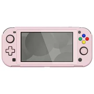 eXtremeRate PlayVital Protective Grip Case for Nintendo Switch Lite, Cherry Blossoms Pink Hard Cover Protector for Nintendo Switch Lite - 1 x White Border Tempered Glass Screen Protector Included