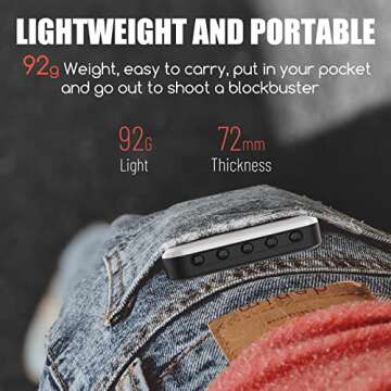 Selfie Light - BANSINE USB-Rechargeable LED Phone Light - Portable Photo Light with 97+ CRI, Up to 6500K Color Temperature Phone Light for Selfie, Zoom Conference, Video, Makeup and Live Stream