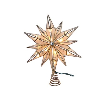 Elegant 10-Light Capiz Star Treetop for Christmas Trees