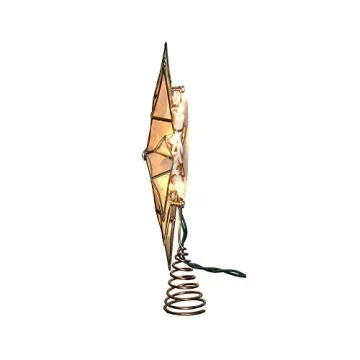 Elegant 10-Light Capiz Star Treetop for Christmas Trees