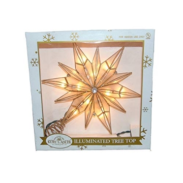 Elegant 10-Light Capiz Star Treetop for Christmas Trees