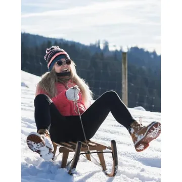 BALEAF Women's Fleece Lined Leggings with 5 Pockets, Thermal Warm Winter Tights High Waisted Thick Yoga Pants Cold Gear Black XS