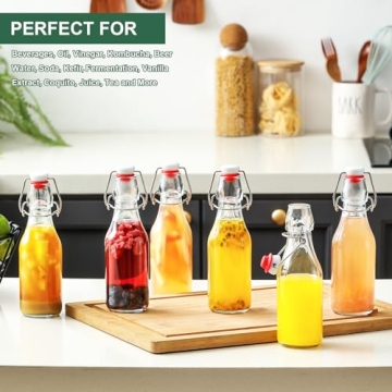 AOZITA 8-Pack 8.5oz Flip Top Bottles for Brewing