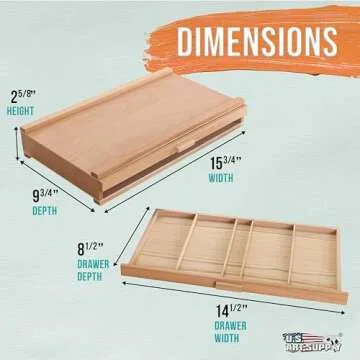 U.S. Art Supply 2-Drawer Storage Box for Art Supplies
