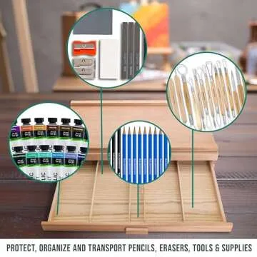 U.S. Art Supply 2-Drawer Storage Box for Art Supplies