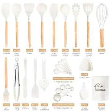 FJNATINH Kitchen Utensils 13 pcs Heat Resistant Silicone Set