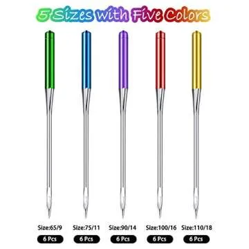 WILLBOND 30 Pcs Color-Coded Universal Sewing Machine Needles
