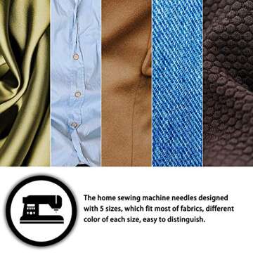 WILLBOND 30 Pcs Color-Coded Universal Sewing Machine Needles