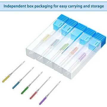 WILLBOND 30 Pcs Color-Coded Universal Sewing Machine Needles
