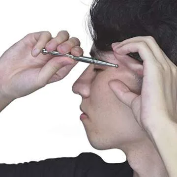 DARKRING Acupuncture Pen, Facial Reflexology Tools Stainless Steel, Trigger Point Massager Tool, Deep Tissue Massage Tool