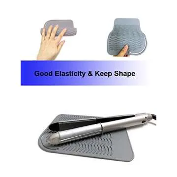 Heat Resistant Mat for Curling Iron, Flat Irons and Hair Straightener Hair Styling Tools 9" x 6.5", ...